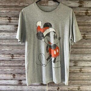 Disney Unisex Christmas‎ Mickey Mouse Short-Sleeved Graphic Tee Size L